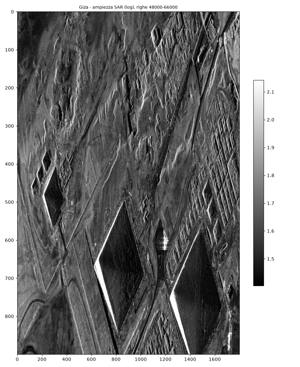 Radar image of the Giza plateau, Capella satellite, 4 October 2024